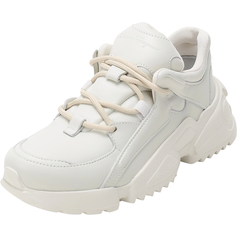 Salvatore Ferragamo 菲拉格慕 女士SKYLAR 7系列牛皮系带休闲运动鞋 0734120