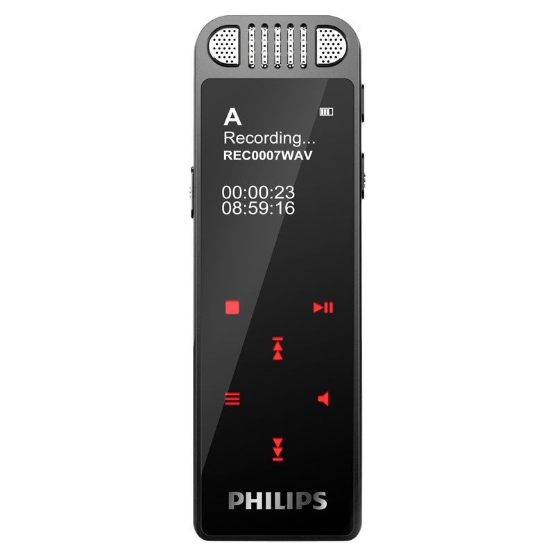 飞利浦 VTR8060 16GB 会议 学习记录 WIFI 语音转文本 APP文件传输分享 智能数字降噪录音笔 黑色