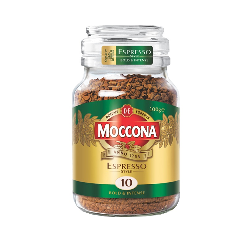 荷兰进口摩可纳黑咖啡10号意式浓缩深度烘焙冻干咖啡粉100克瓶装