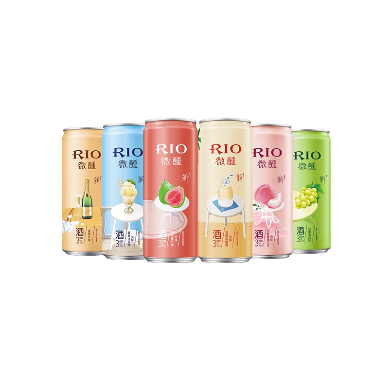 RIO锐澳3度微醺预调鸡尾酒洋酒小美好系列330ml小罐混合5口味6罐