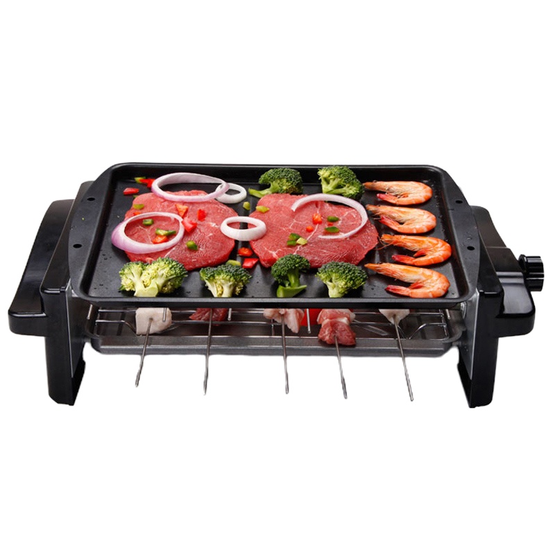 电烤盘家用不粘无烟时光旧巷多功能电烧烤炉室内小型烤肉炉烤串机烧烤架机 基础款（烤网+接油盘）KLB9095