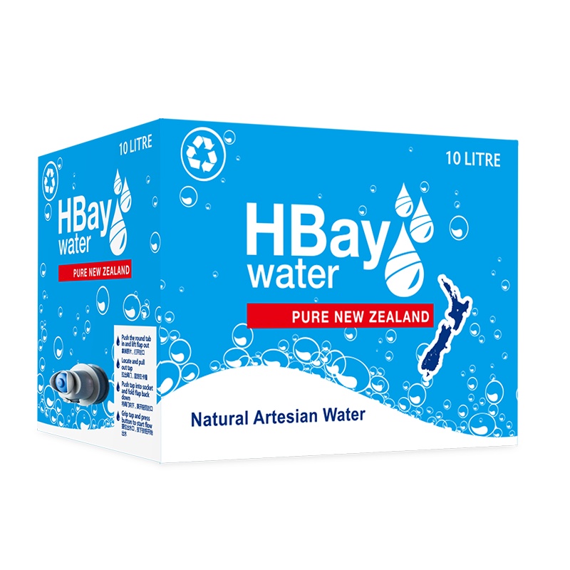 新西兰进口 纽湾HBay饮用水天然矿泉水10L霍克斯湾自涌泉水孕妇可选 整箱