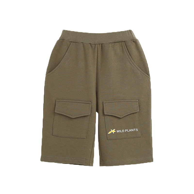 猫人男童工装裤潮2019新款夏季洋气外出薄款中大童儿童五分短裤