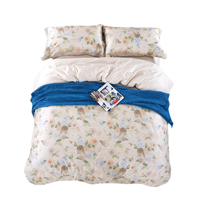 恒源祥家纺全棉贡缎四件套纯棉床上用品床单被套