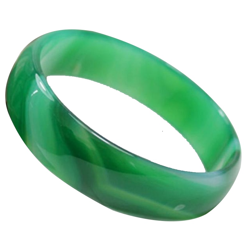臻玉盈天然绿玛瑙玉髓手镯玉髓手链冰种绿玛瑙手环手镯批自戴送人收藏
