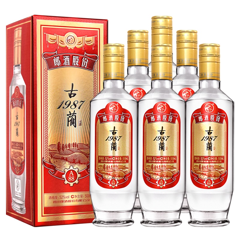 郎酒 古蔺1987(A88)52度 500mL*6瓶整箱白酒