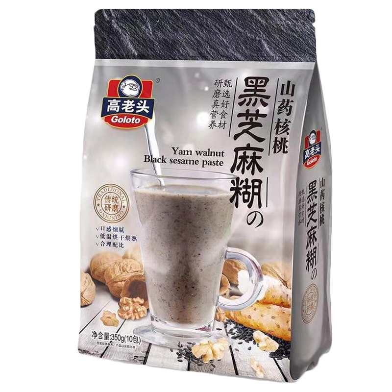 高老头黑芝麻糊营养早餐核桃山药小袋包装代餐冲饮即食奇亚籽谷物