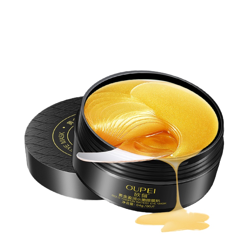 欧佩（OU PEI）黄金盈润水嫩眼膜贴60片/盒 补水保湿精华润泽提拉眼纹提亮黄金眼贴
