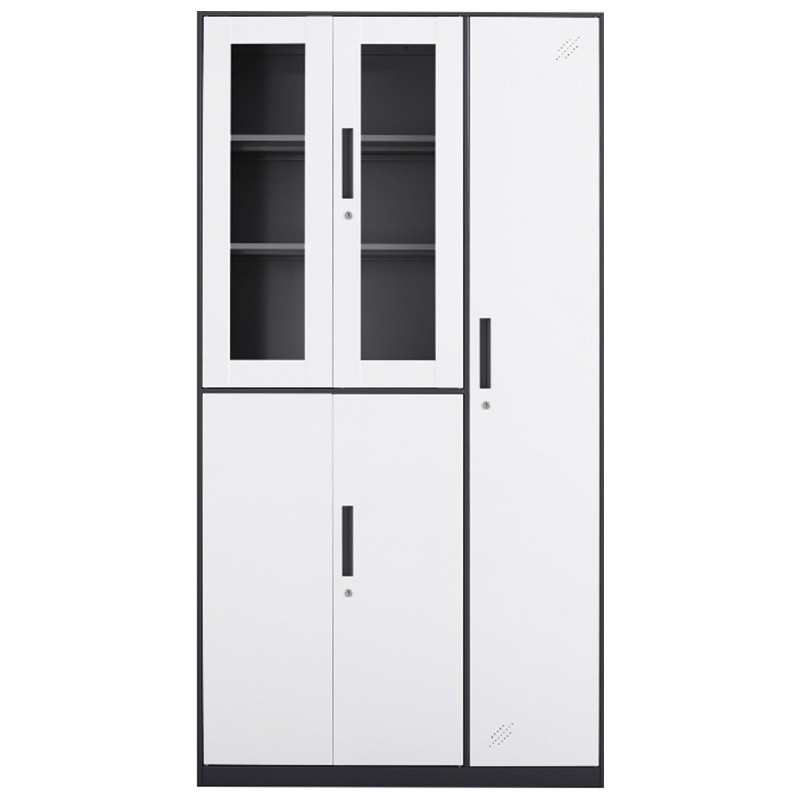 慧采云 办公家具优质钢制窄边套色5门办公柜铁皮柜更衣文件柜柜子档案资料柜970*500*1850mm