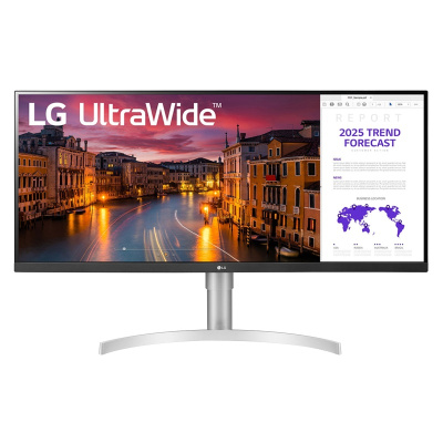 LG 34WN650 34英寸21:9超宽IPS屏 HDR400 sRGB99% 三边微边框 FreeSync 升降底座 内置音箱 低闪屏电脑液晶显示器