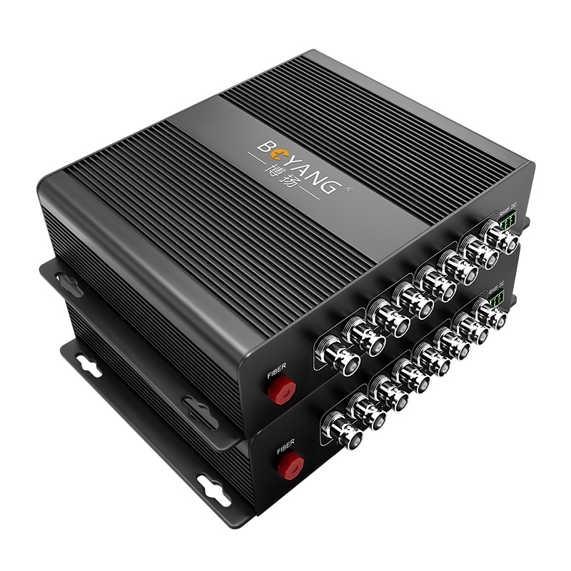 博扬 非压缩全高清HD-SDI视频光端机4路视频+RS232双向数据 光纤收发器转换器延长器一对 BY-4HSY