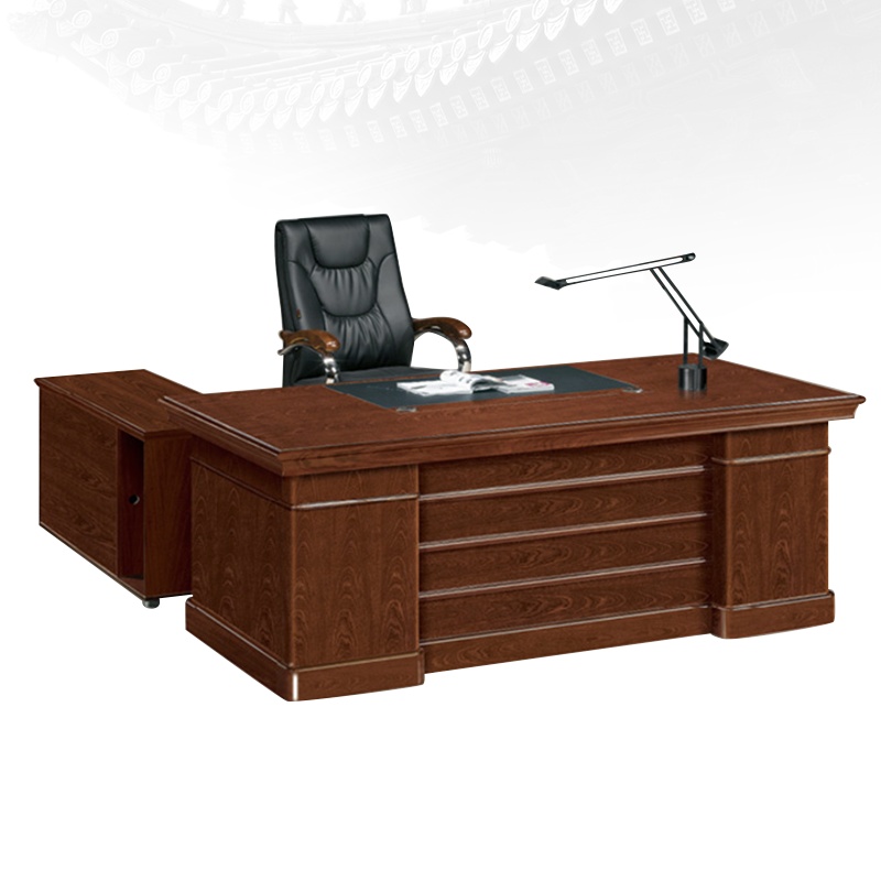 [藏书阁]办公总裁桌油漆实木老板桌办公室桌子大班台老总 办公桌经理桌组合