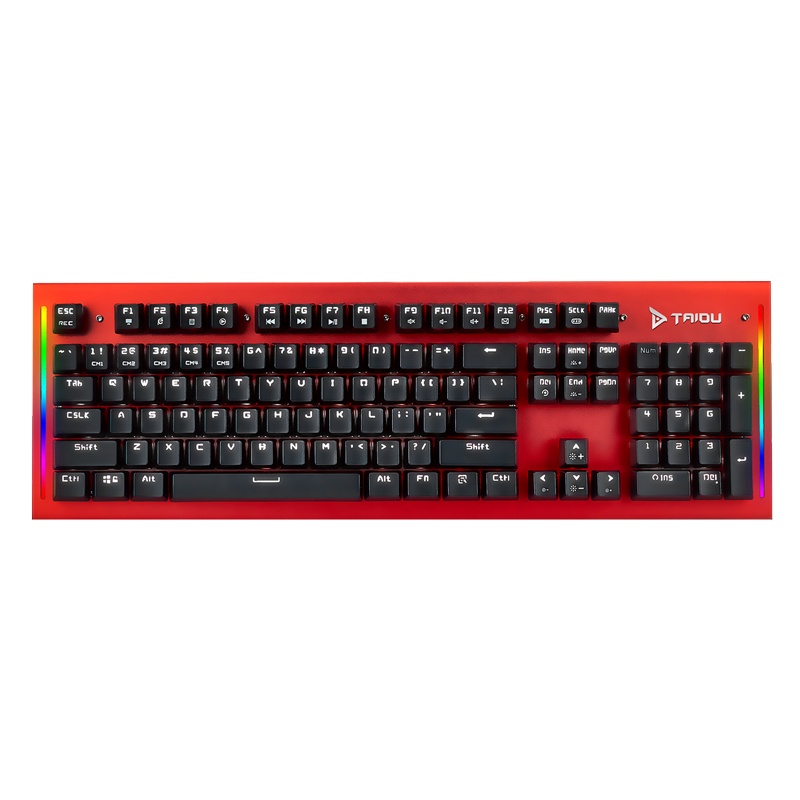 钛度taidu TKL306光彩师机械键盘光电轴游戏专用吃鸡台式笔记本电脑办公有线外接电竞lol外设104键全键无冲红色