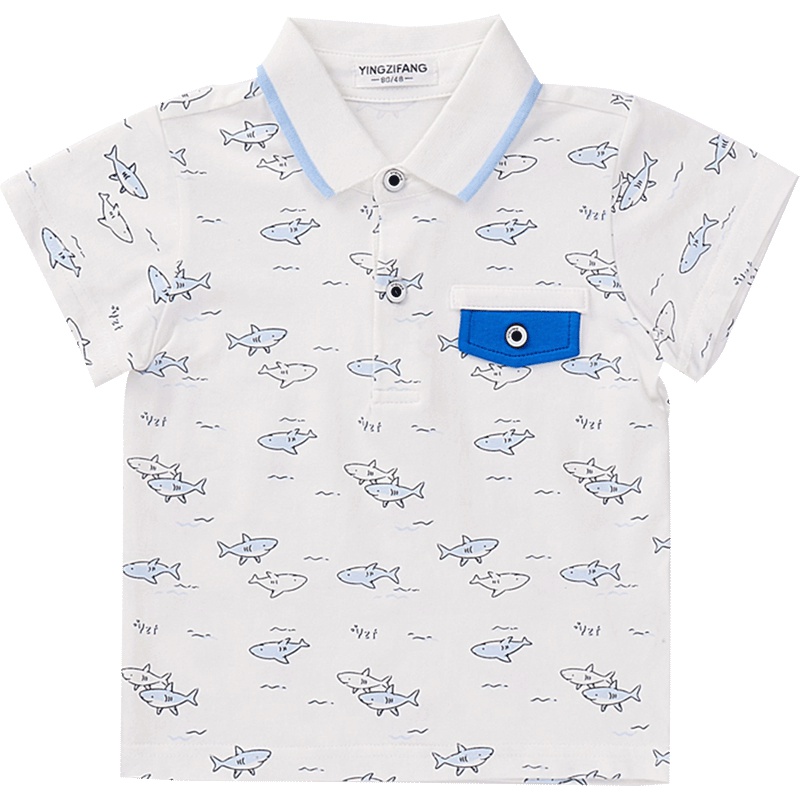 婴姿坊夏装男童男宝宝婴童t恤短袖POLO衫