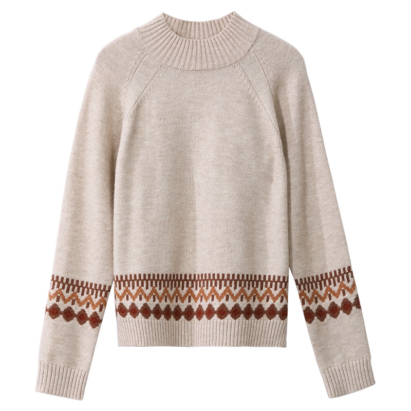 OSA复古半高领软糯毛衣女宽松外穿2020年新款秋冬洋气打底衫上衣