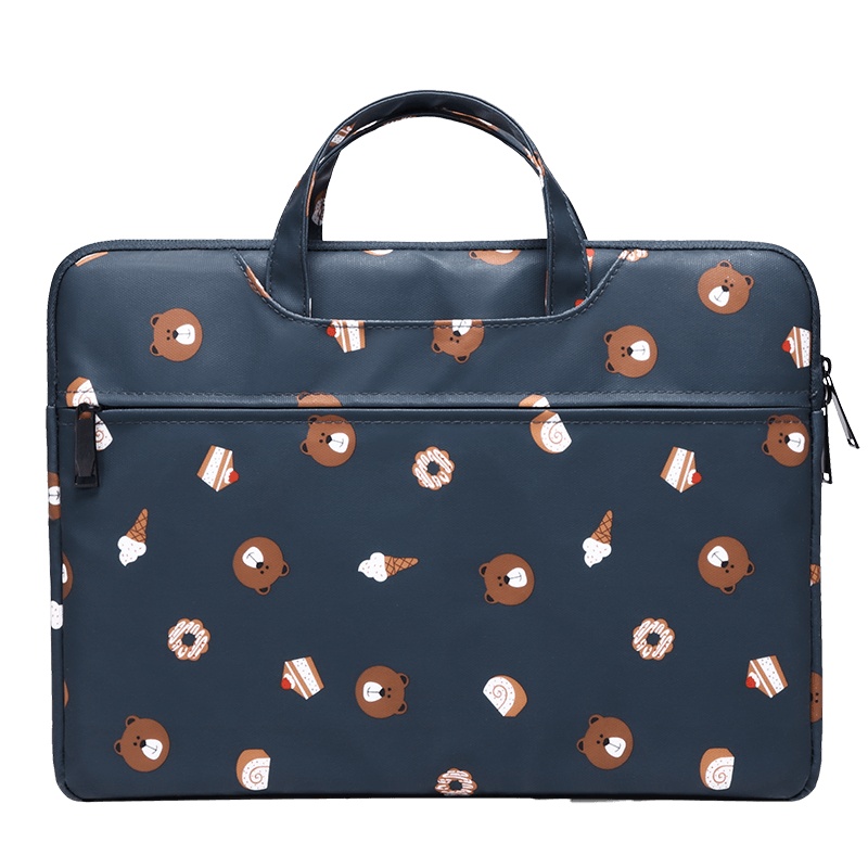 第九城（V.NINE） 电脑包女13.3/14英寸动物印花图案苹果笔记本华为小米内胆包