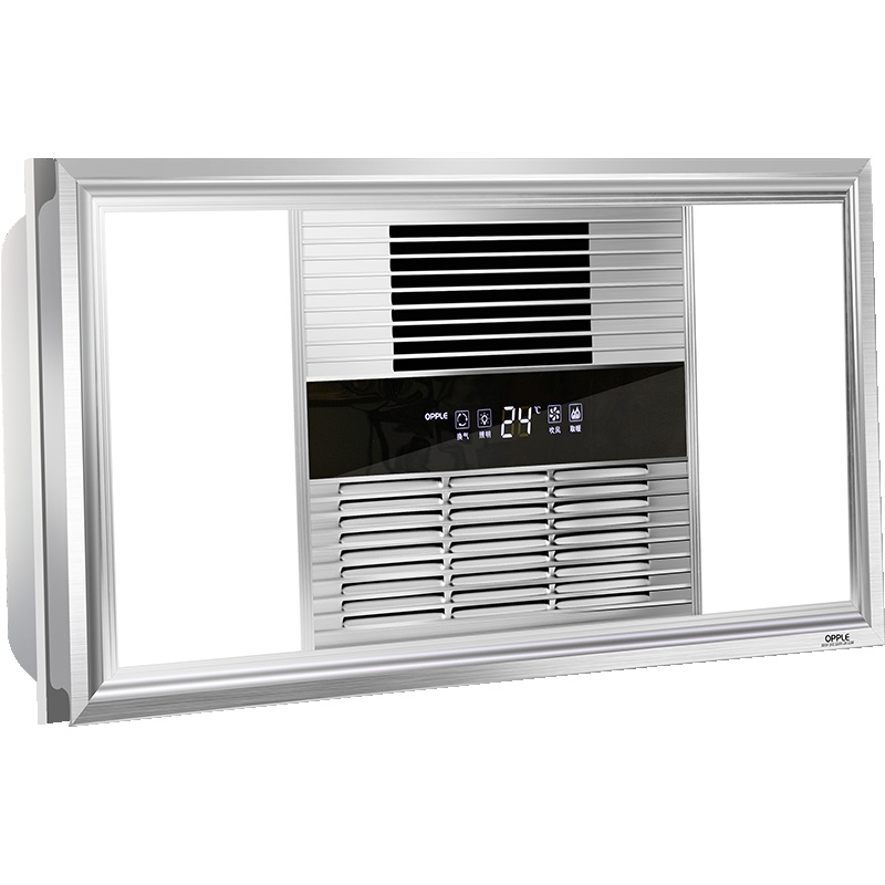 欧普照明嵌入式集成吊顶风暖浴霸智能卫生间三合一多功能取暖器(双屏LED空调式数显 一厨一卫套餐)