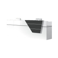 欧宝美前台接待台简约现代咨询迎宾收银台前台办公桌吧台办公室柜台