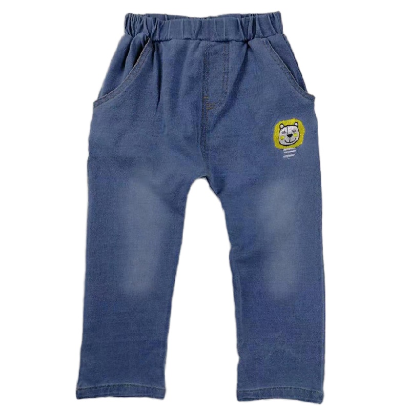 安笛贝乐儿童针织长裤春秋款休闲裤子蓝色90-130cm