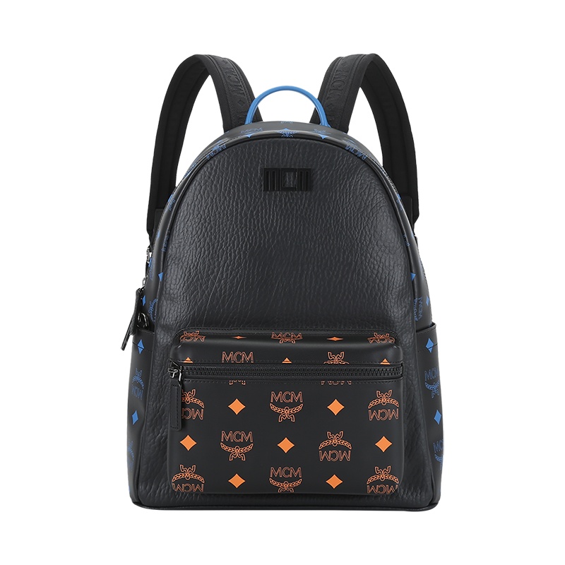 MCM 奢侈品 男士 涂层帆布配皮Stark手提双肩包背包中号 MMKBASX04