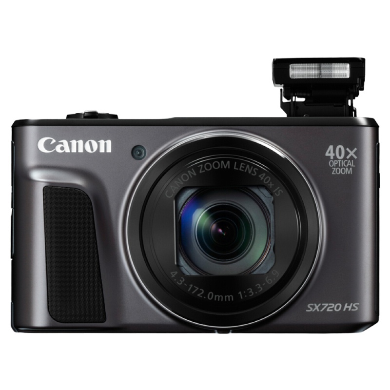 佳能PowerShot SX720 HS 数码相机 黑色(2030万像素 40倍光变 24mm超广角)