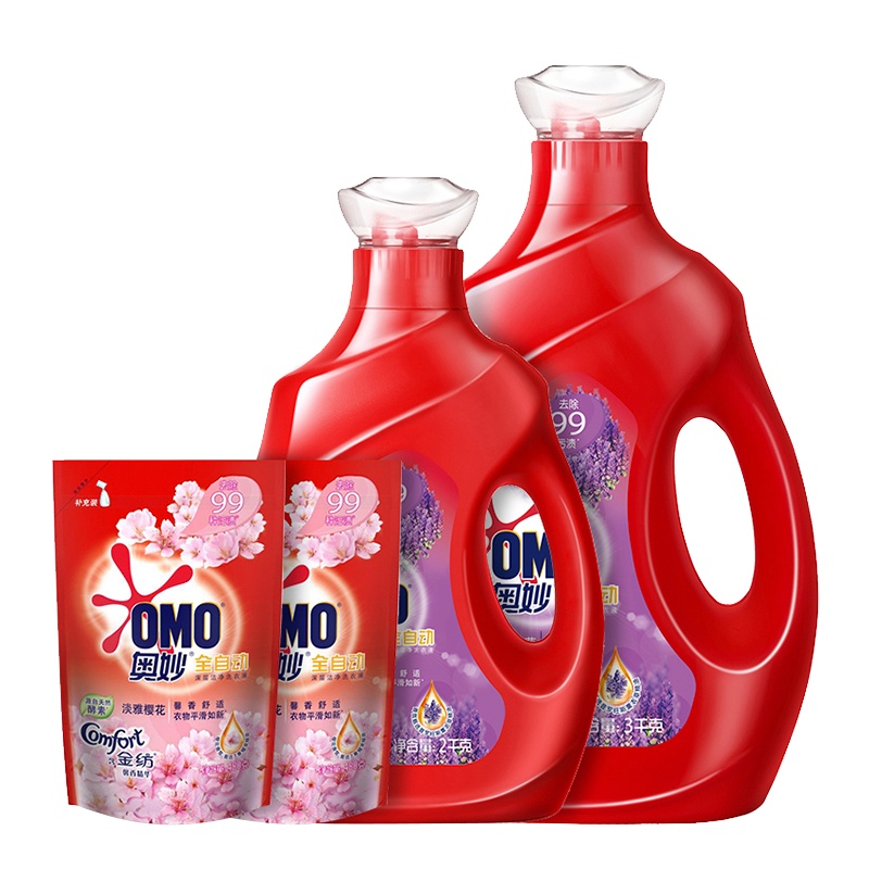 [10斤+礼包]奥妙全自动含金纺薰衣草洗衣液3KG+2KG+480g/420ml/502ml*2(型号随机)