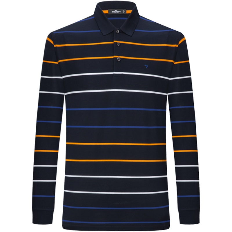 柒牌SEVEN男装2020春季新款polo衫商务休闲丝光棉时尚经典长袖polo衫