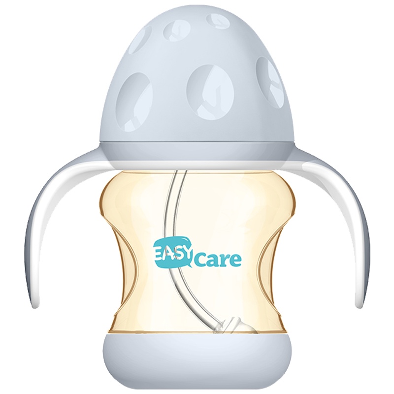 伊斯卡尔(Easy Care)160ml防胀气奶瓶宝宝PPSU奶瓶耐摔宽口断奶神器防呛奶零负压奶瓶蓝色带手柄