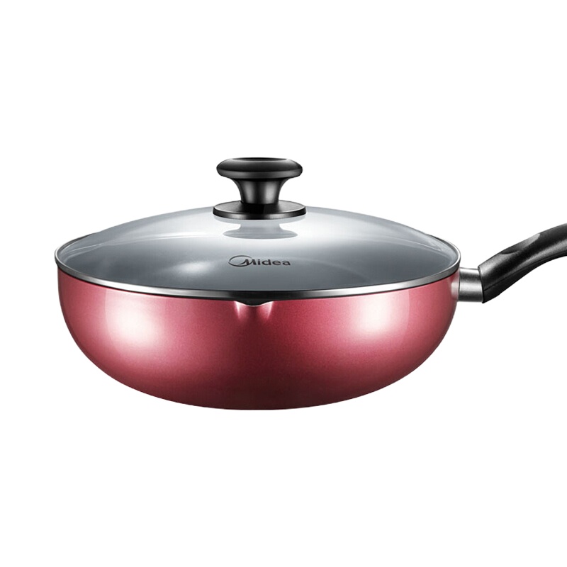 美的(Midea)不粘锅 炒锅家用多功能炒菜锅铁锅平底电磁炉燃气灶适用28cm不沾锅CL28J1