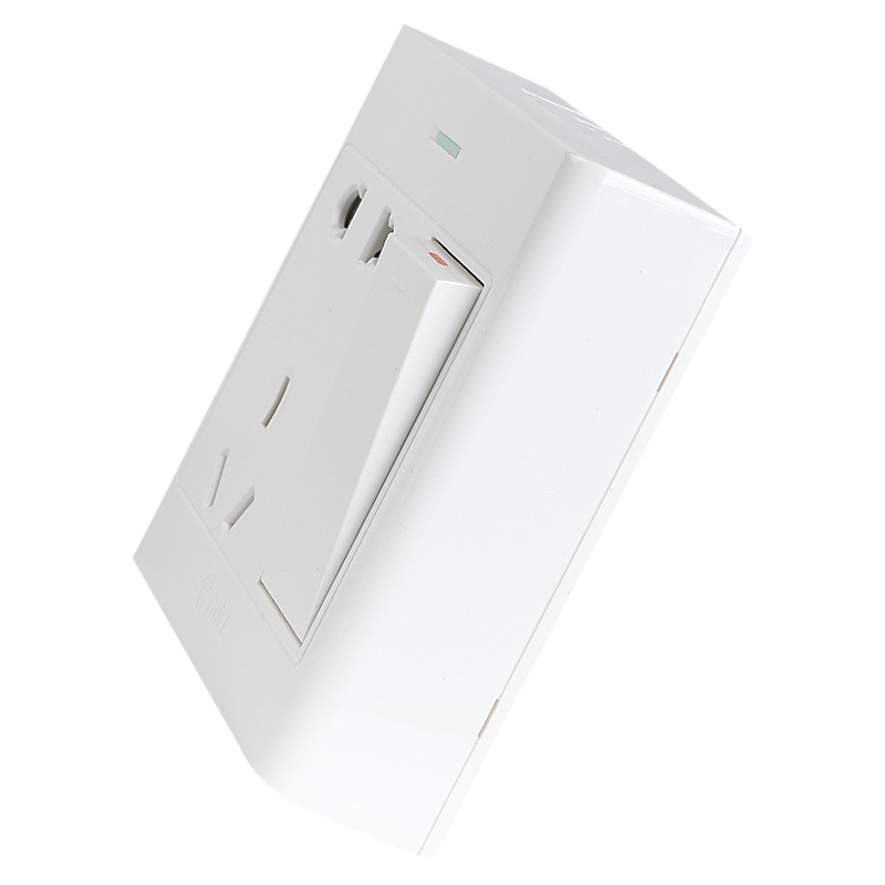 公牛(BULL)G09E334 明装开关插座 G09系列 10A一开双控五孔带开关插座 86型插座面板