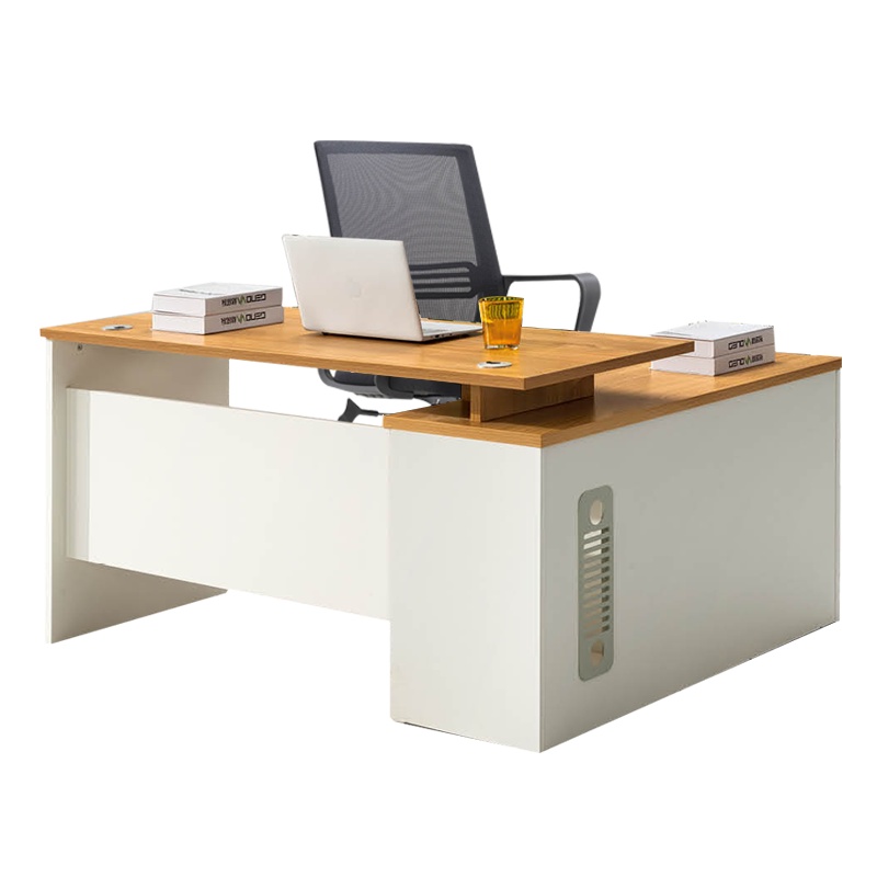 匡大 办公桌板式电脑桌1.4米单人位带副柜