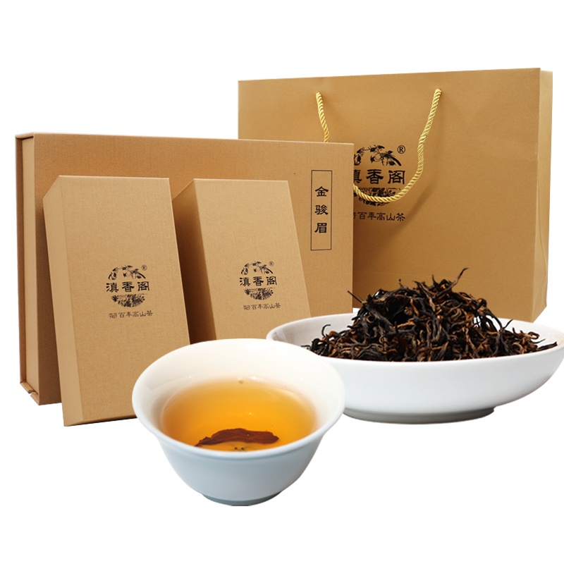 滇香阁 金骏眉特级红茶茶叶礼盒装160g新茶浓香型高山春茶茶汤亮香气足年货礼品礼盒
