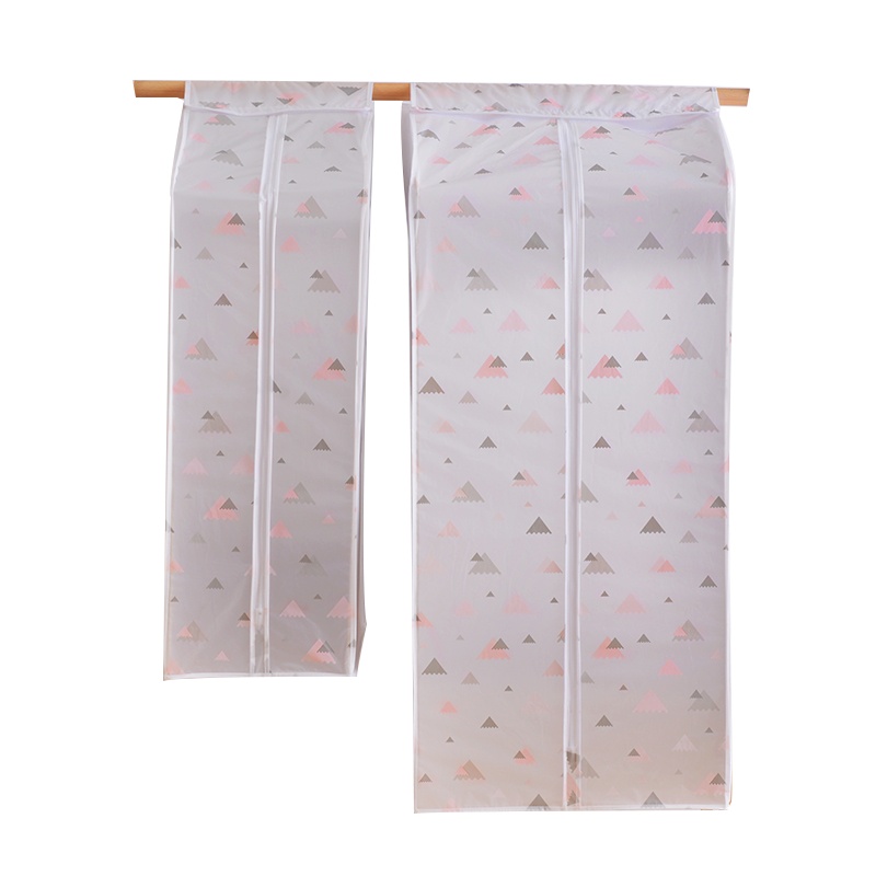 壹志加厚立体衣服防尘罩呢大衣西服罩防灰尘衣服罩遮灰衣柜收纳袋长方形加宽透明耐用可水洗大号挂衣袋居家用布艺防霉防潮 长款