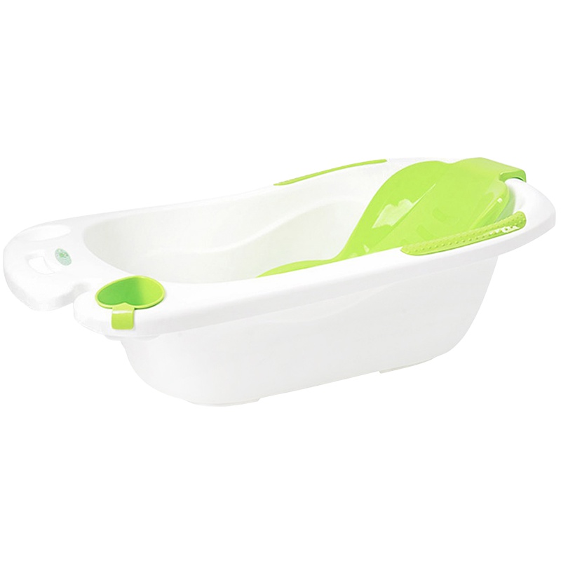 DuDi/青蛙嘟迪 母婴幼儿童婴儿洗澡盆宝宝浴盆心语舒适躺板浴盆 绿白