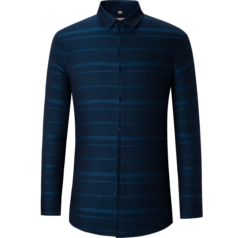 才子男装tries 长袖衬衫 男士年秋冬尖领纯棉商务长袖百搭衬衫