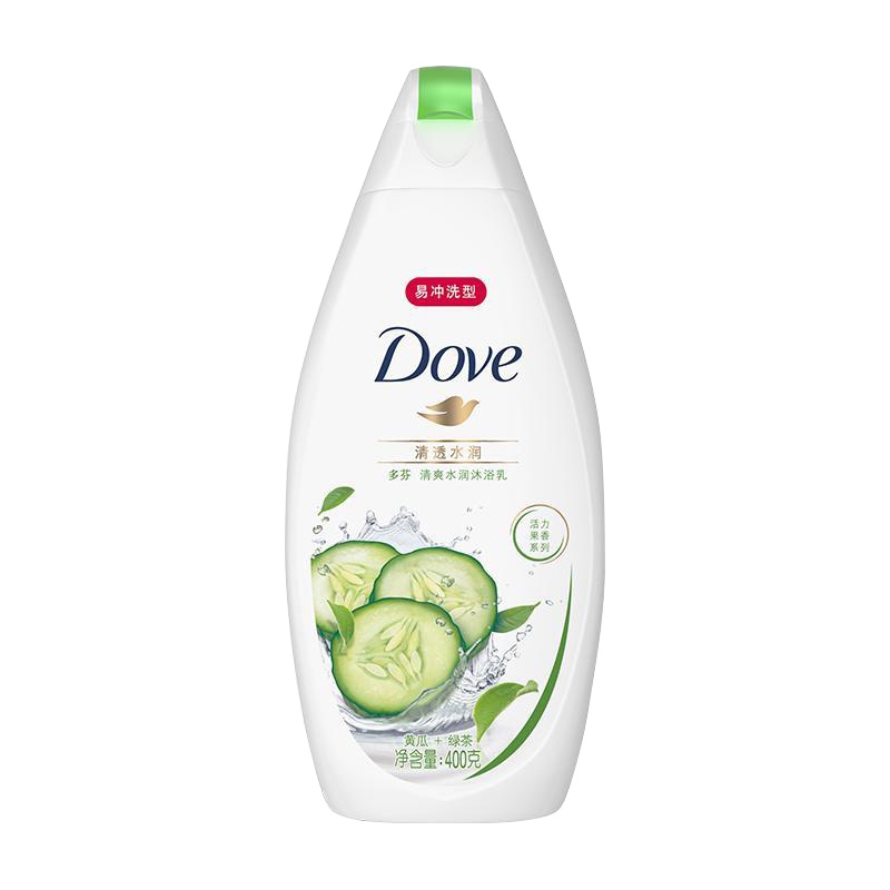 多芬清透水润沐浴乳400ml 白 单位：瓶