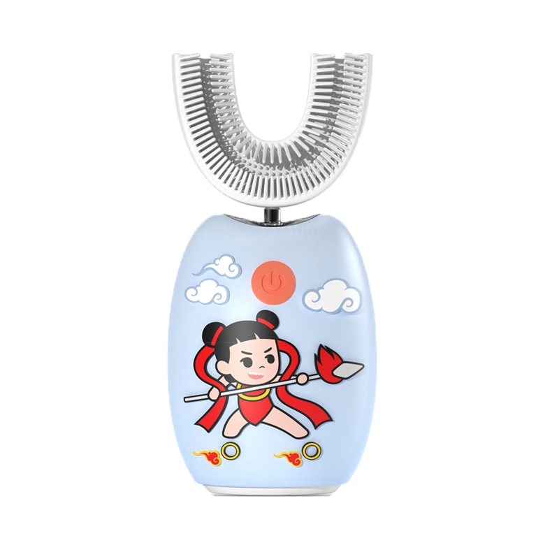 诗维斯儿童声波电动牙刷爱上刷牙硅胶刷头自动刷牙2-6岁