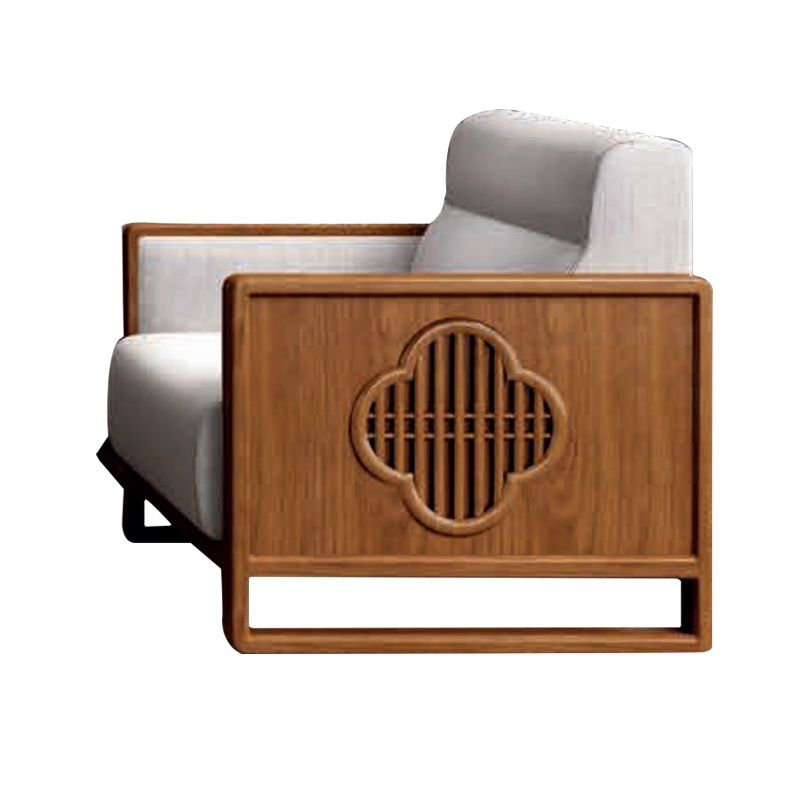 钜晟 新中式酒店办公沙发布艺沙发简约沙发单人位商务接待沙发JS-GLZF-2012