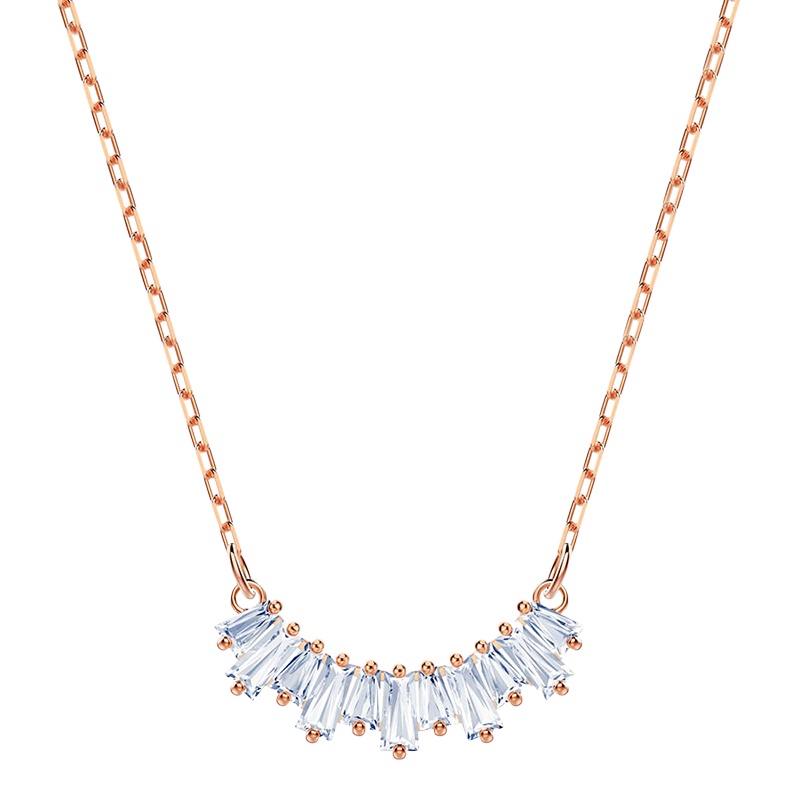 施华洛世奇(SWAROVSKI)王漫妮同款光芒四射太阳花花瓣项链 玫瑰金色 人造水晶 送恋人5459590