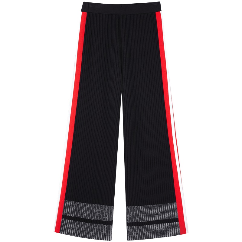 2019爱居兔秋季女装撞色设计针织衫裤