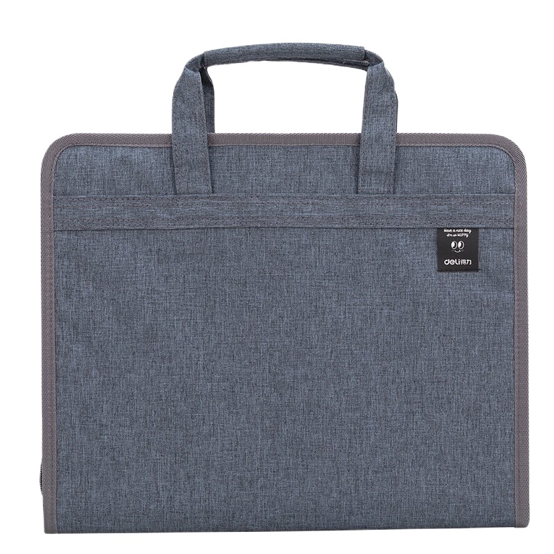 得力(deli) 布质风琴包 72560 13格 360*295*35mm 深灰 单个装