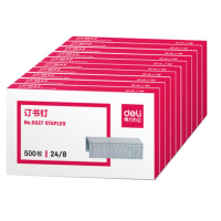 得力 0027 订书针可装订50页 24/8 500枚/盒 (50盒)
