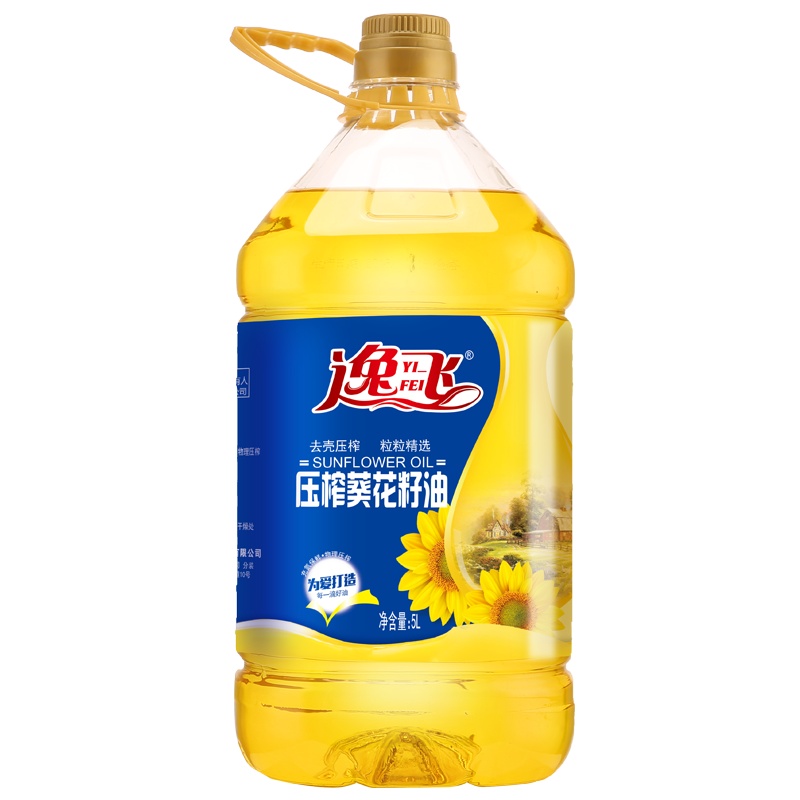 逸飞 压榨葵花籽油5L 食用油