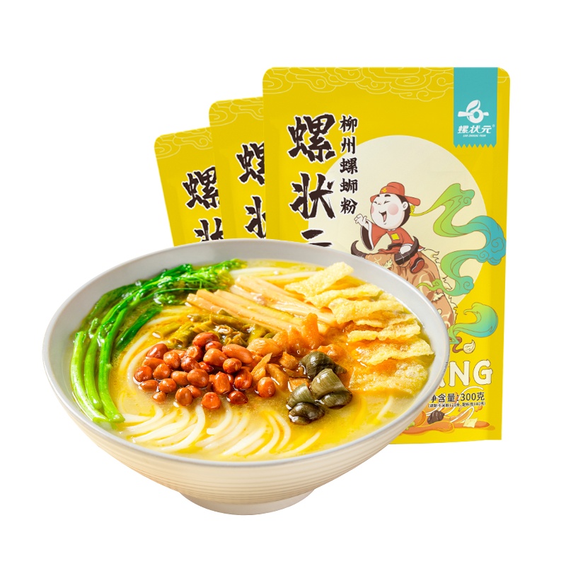 螺状元广西特产柳州正宗牛骨金汤螺蛳粉方便速食螺丝粉300g袋