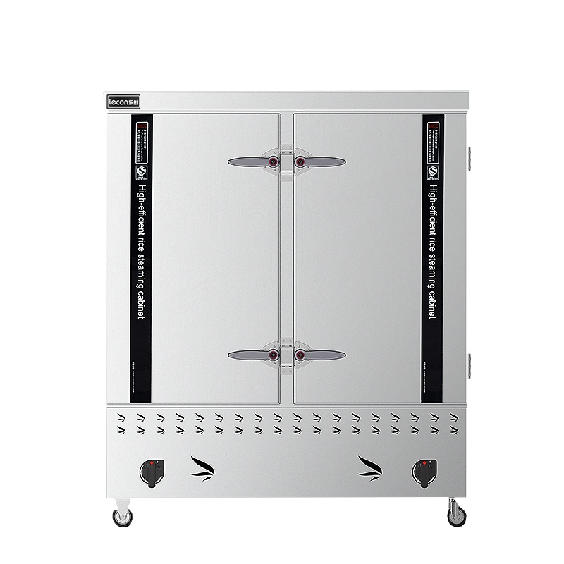 乐创 (lecon)商用燃气蒸饭柜 学校企业食堂酒店蒸馒头蒸包机 24盘 LC-J-RZG24