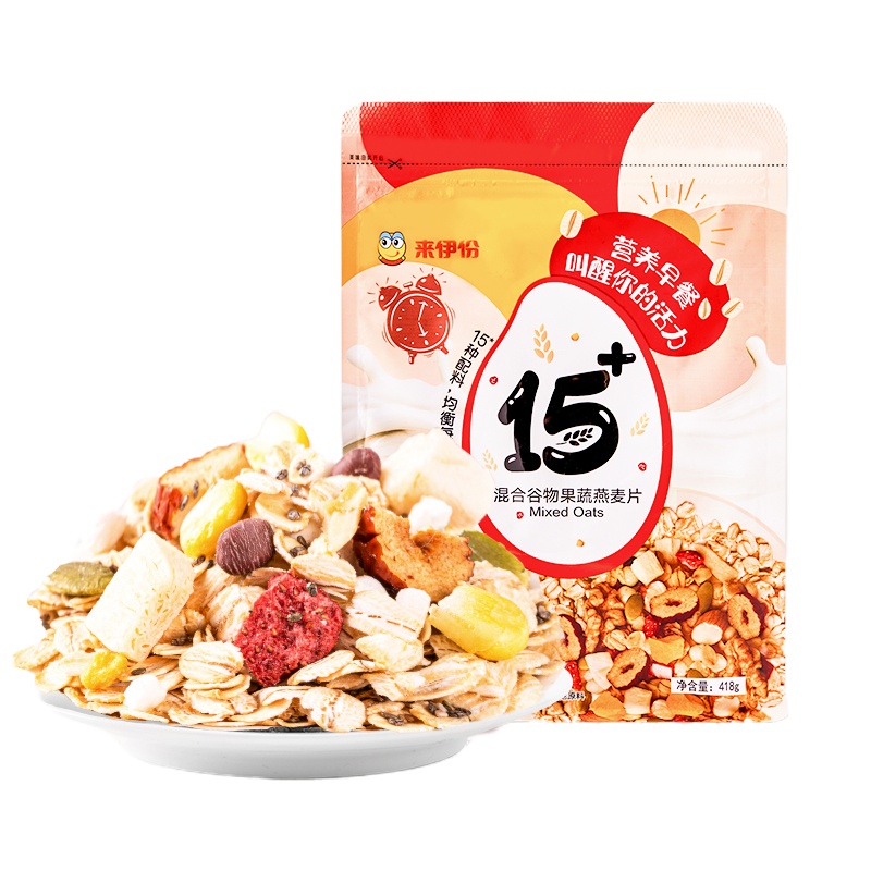 来伊份-混合谷物果蔬麦片418g*2