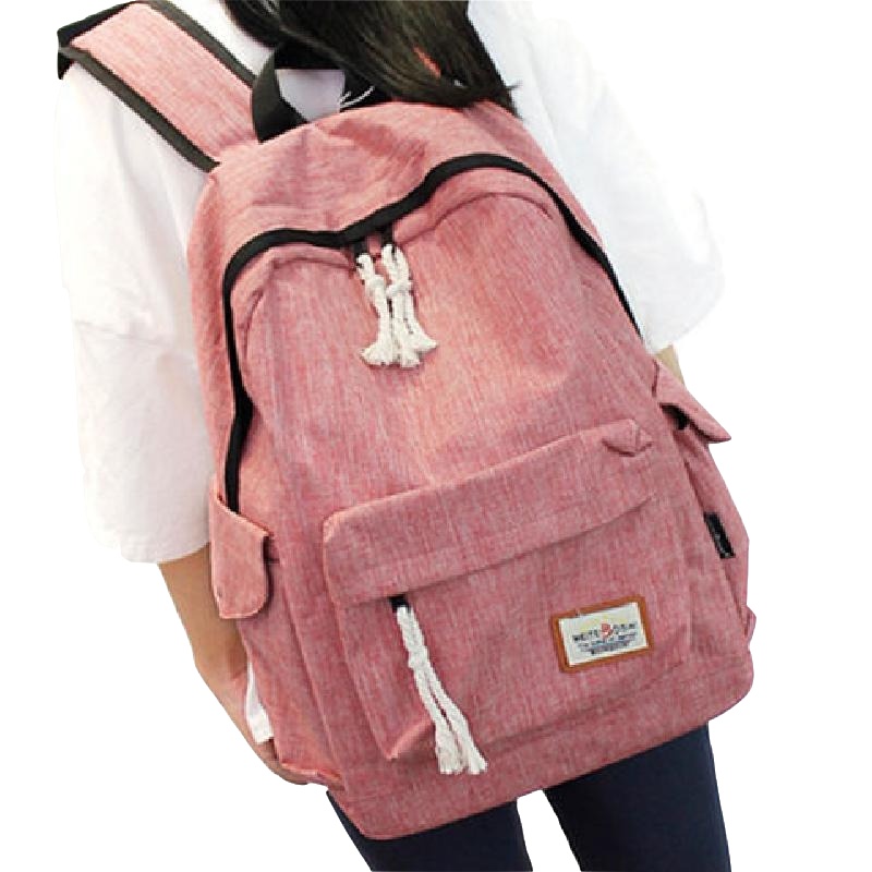 简约双肩包男女韩版中学生书包大容量初中高中大学生时尚双肩包电脑包