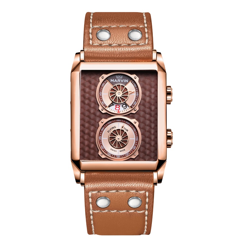 摩纹(MARVIN)瑞士手表莫尔顿方形系列大气休闲石英男士手表M024.54.85.68