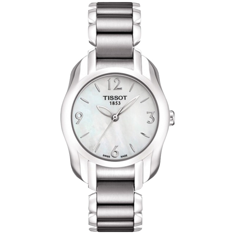 天梭(TISSOT)手表 海浪系列时尚休闲女士石英表