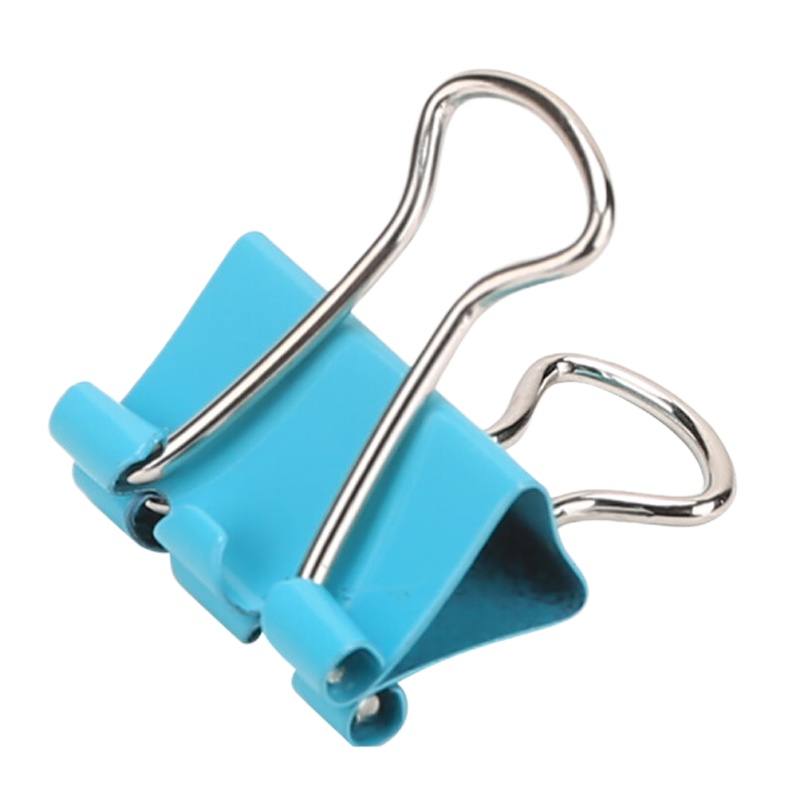 得力 彩色长尾票夹 金属票据夹 燕尾夹 铁夹子 60只15mm小号 8556ES